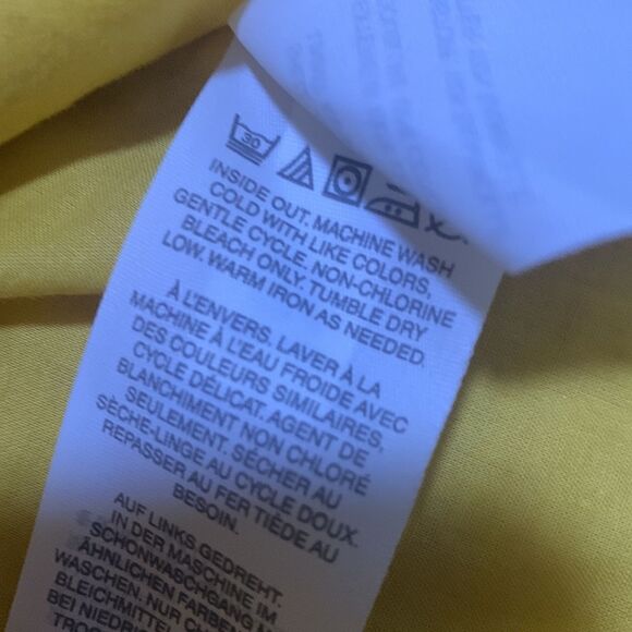 J. Crew Point Sur Yellow Tie-Shoulder Cotton Dress w/Pockets - Picture 8 of 9